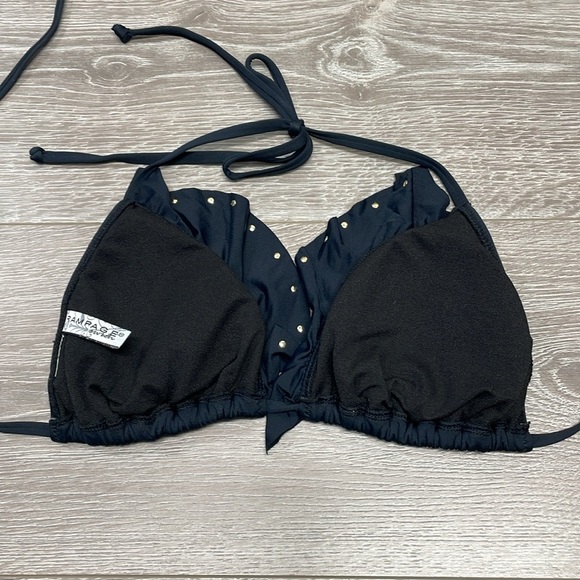 Rampage Swim Black Ruffle Studded Bikini M - Picture 11 of 13
